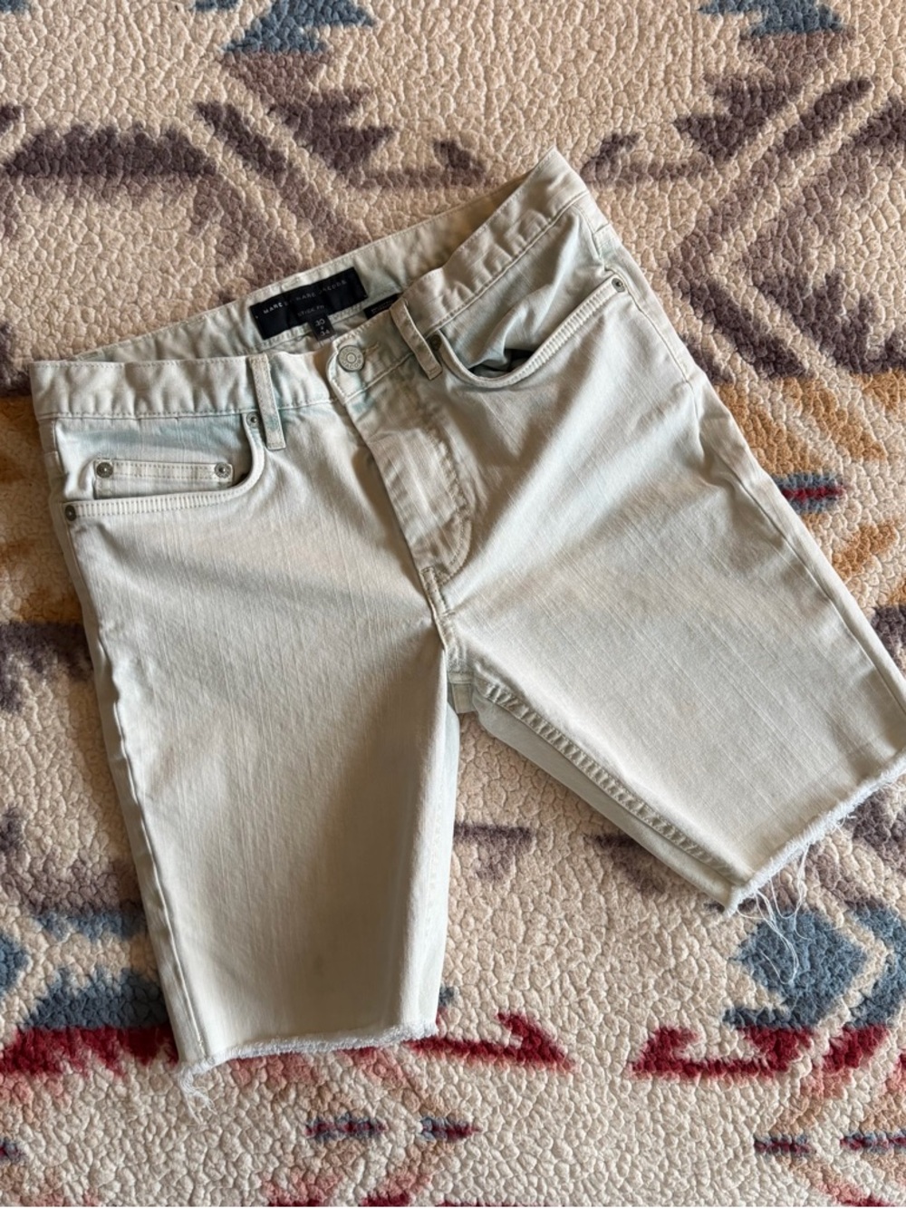 Marc by Marc Jacobs Acid Wash Stretch Denim Cut-off Shorts